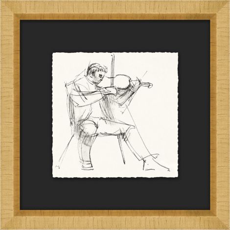 Picture of THEVIOLINIST GLASS FRAMED
